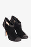 Gucci Black Suede Angle Boots Size 8.5