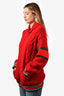 Gucci ABCDEFGucci Collection Red 'R' Embroidered Cardigan Size M