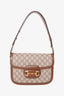 Gucci Beige/Brown Monogram 'Gucci 1955' Horsebit Shoulder Bag