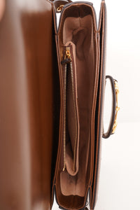 Gucci Beige/Brown Monogram 'Gucci 1955' Horsebit Shoulder Bag