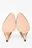 Gucci Beige Fabric 'GG' Logo Pointed Toe Heels Size 36