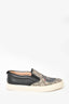 Gucci Black/Monogram Leather/Canvas Slip-On Sneaker Size 6 mens