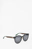 Gucci Black Acrylic Web Sides Sunglasses