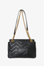 Gucci Black Calfskin Matelasse Medium GG Marmont Shoulder Bag