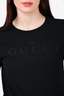 Gucci Black Cotton Logo T-Shirt Size XS Mens