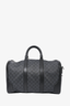 Gucci Black GG Supreme Carry-On Duffle Bag with Web Strap