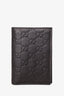 Gucci Black Guccissima Leather Bifold Wallet with Interior Flap