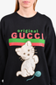 Gucci Black Kitten Embroidery Sweater Size XS