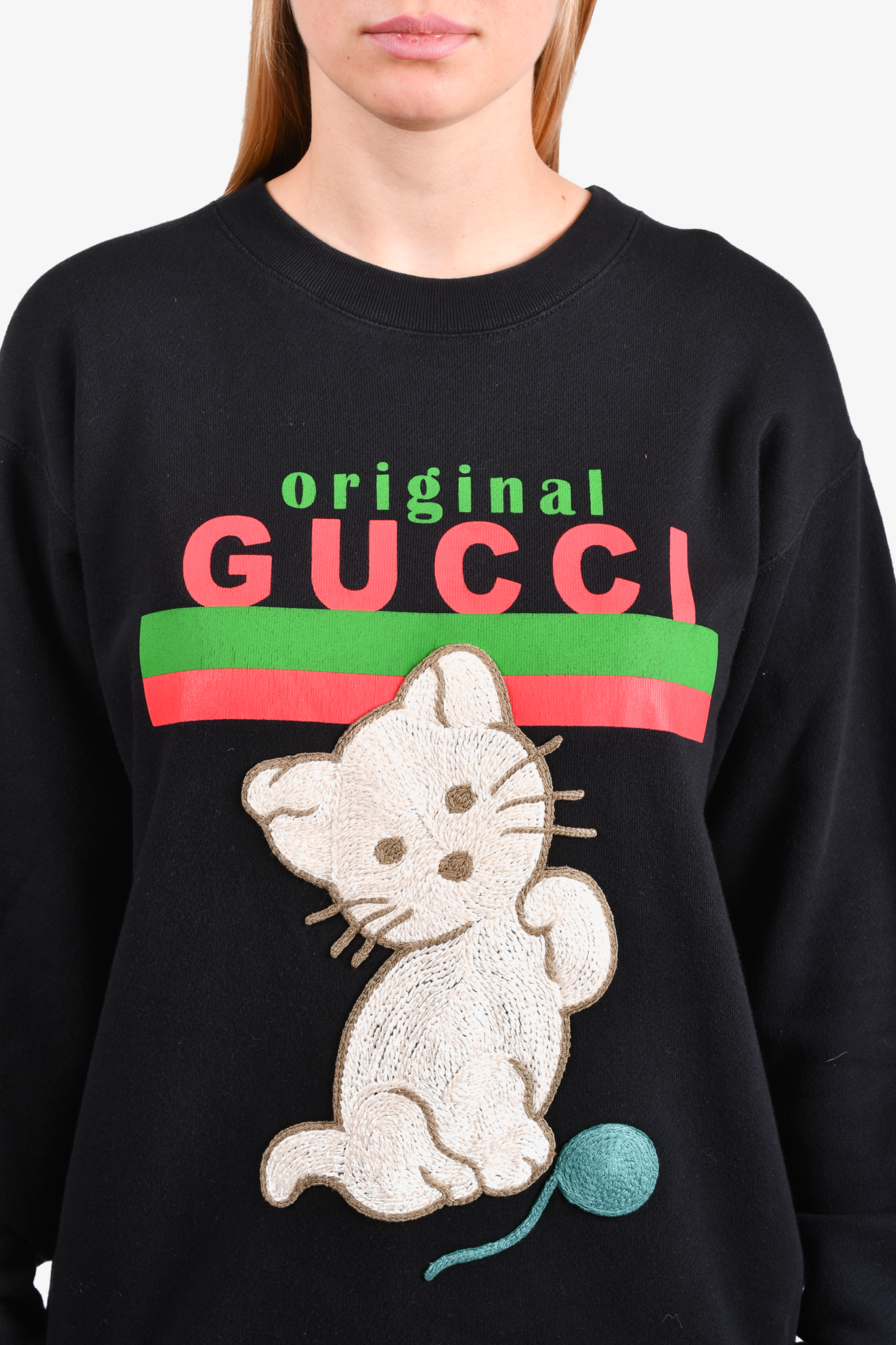 Gucci black cheap cat sweater