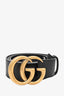 Gucci Black Leather 1.5" Marmont Belt Size 85/34