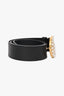 Gucci Black Leather 1.5" Pearl GG Buckle Belt Size 70