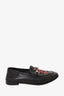 Gucci Black Leather Brixton Snake Loafers Size 35.5
