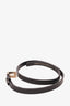Gucci Black Leather G Buckle Slim Belt Size 70