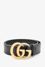 Gucci Black Leather GG Marmont 1.5 Belt Size 80