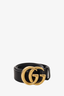Gucci Black Leather GG Marmont Belt Size 70