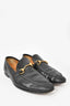 Gucci Black Leather Horsebit Accent Loafer Size 7 mens