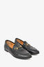 Gucci Black Leather Horsebit Loafers sz 37