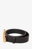 Gucci Black Leather Interlocking G Horse Bit Belt Size 30