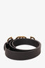 Gucci Black Leather Interlocking G Horse Bit Belt Size 30