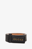 Gucci Black Leather Logo Belt Size 70