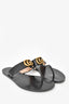 Gucci Black Leather Marmont Sandals sz 36