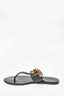 Gucci Black Leather Marmont Sandals sz 36