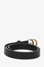 Gucci Black Leather Pearl Accent GG Belt Size 70/28