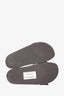 Gucci Black Leather Slides withWeb Satin Bow Size 37