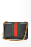Gucci Black Leather Strawberry Chain Shoulder Bag w/ Gold Bow