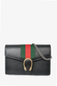 Gucci Black Leather Web Dionysus Wallet On Chain
