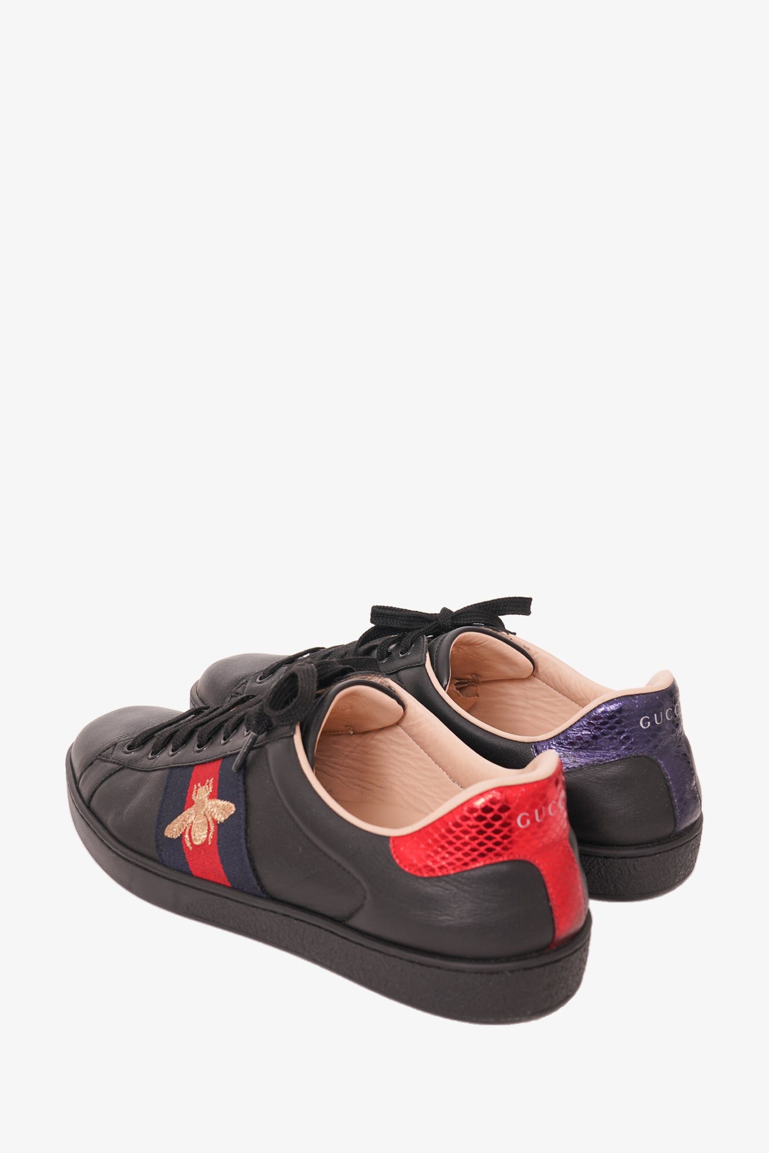 Gucci Black Leather 'Ace' Sneaker with Web Size 8 – Mine & Yours