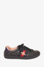 Gucci Black Leather 'Ace' Sneaker with Web Size 8