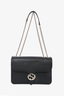 Gucci Black Leather 'Dollar' Crossbody Bag