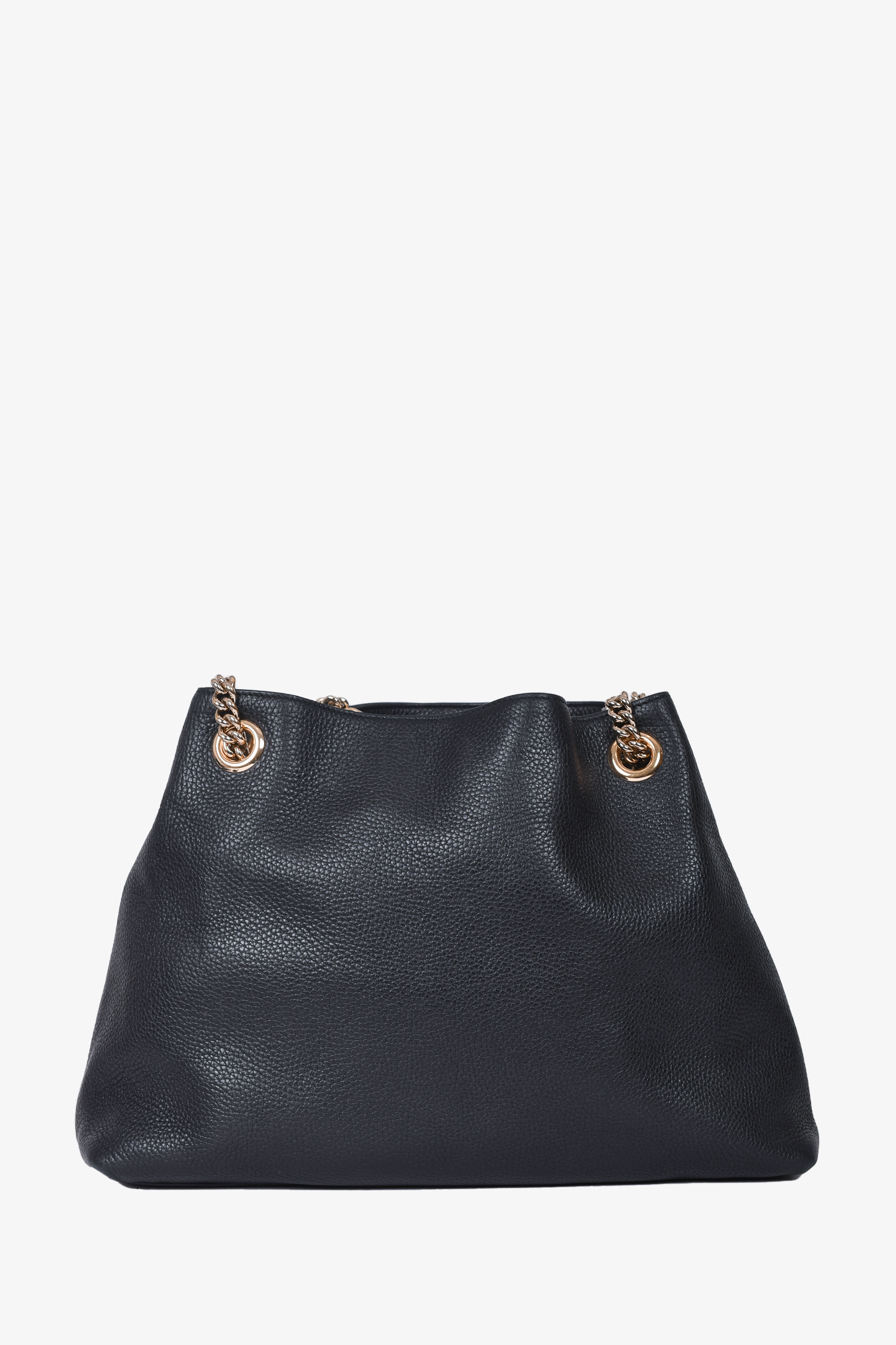 Gucci Black Leather Soho Chain Tote Bag