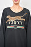 Gucci Black Logo/Jaguar Embroidered Sweatshirt Size L Mens