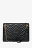 Gucci Black Marmont Matelasse Medium Accordion Shoulder Bag
