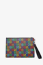 Gucci Black/Multicolor GG Supreme Monogram Psychedelic Zip Wristlet Pouch