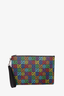 Gucci Black/Multicolor GG Supreme Monogram Psychedelic Zip Wristlet Pouch