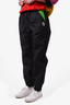 Gucci Black Nylon Jogger Pants with Green GG Patch Size XS