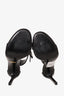 Gucci Black Patent Leather  Victory Buckle Sandals Size 39.5