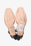 Gucci Black/Pink Glitter Double G Slingback Pumps Size 38