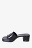 Gucci Black Rubber Logo Heeled Sandals Size 38