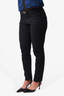 Gucci Black Skinny Trousers with Silver Buckle Size 44