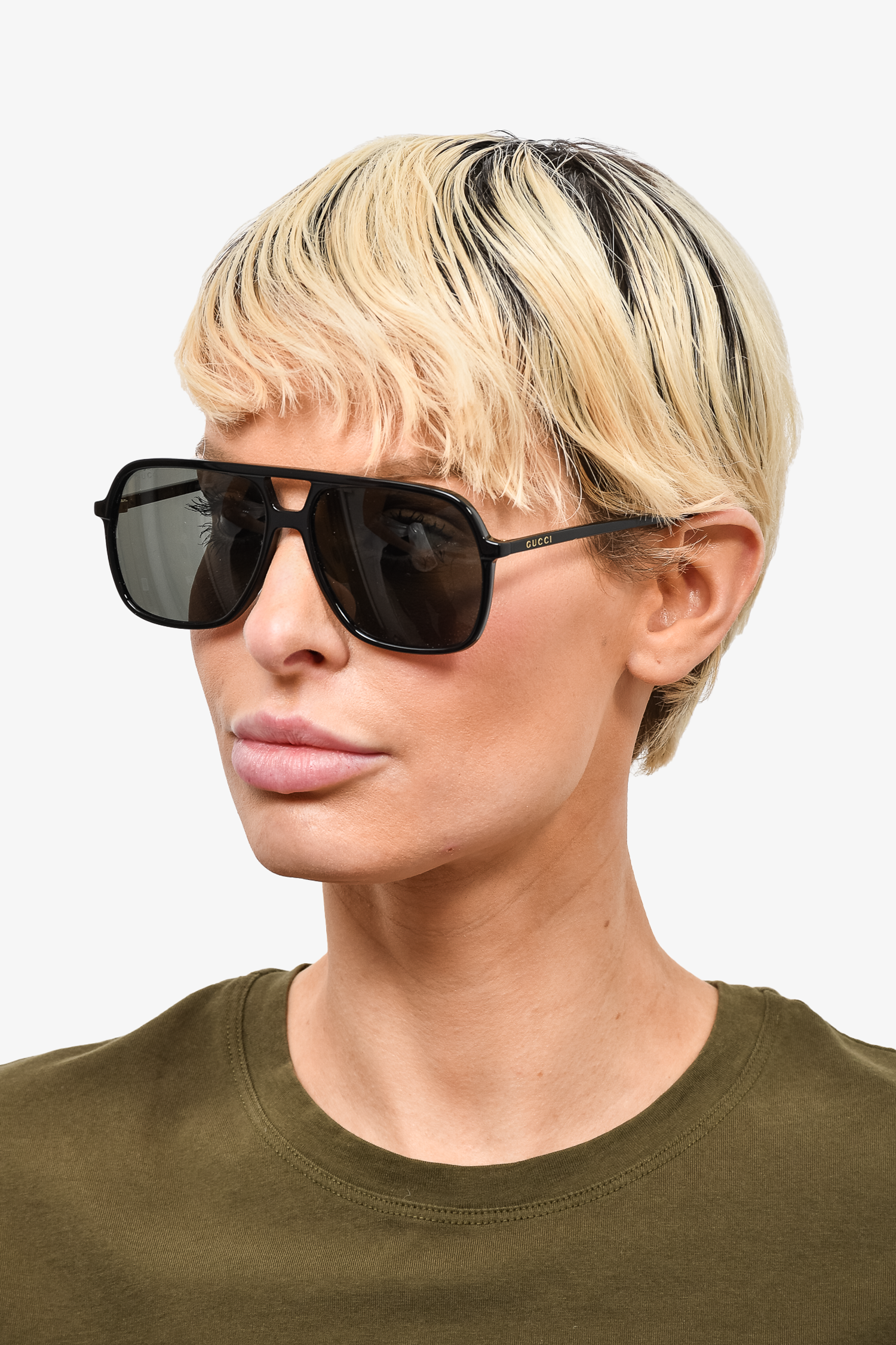 Gucci flat top pilot sunglasses hotsell
