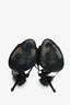 Gucci Black Suede/Patent Open Toe Ankle Strap Sandals Size 37