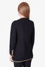 Gucci Black Tweed Double Breasted Jacket with Web Trim Detail Size 40