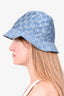 Gucci Blue/Silver 'GG' Logo Bucket Hat Size L