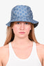 Gucci Blue/Silver 'GG' Logo Bucket Hat Size L