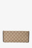 Gucci Brown Canvas/Leather GG Supreme Bamboo Clutch