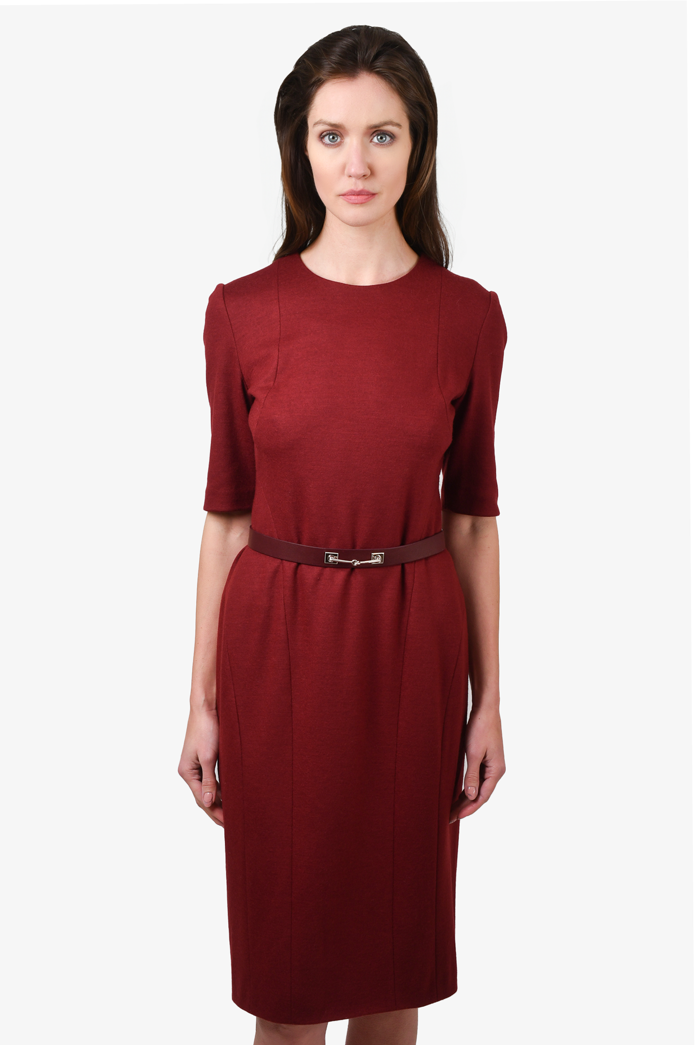 Maroon online shift dress